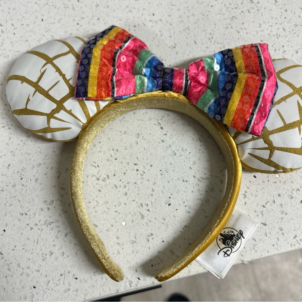 Disney  Concha bread Rainbow Minnie Mouse Headband